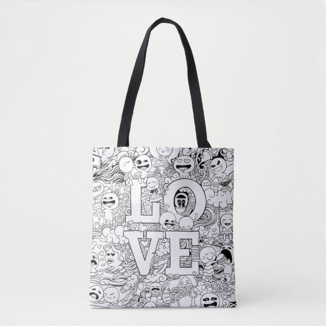 Love Doodles Tote Bag (Front)
