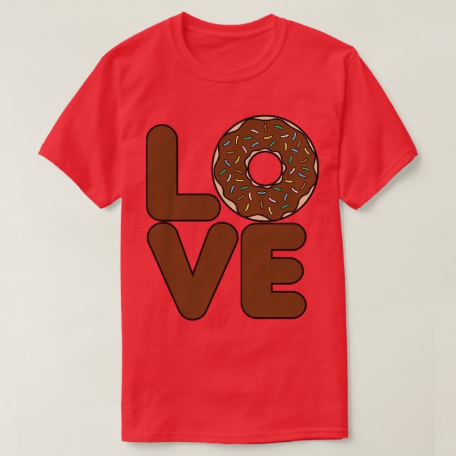 Love Doughnut Chocolate T-Shirt (Design Front)