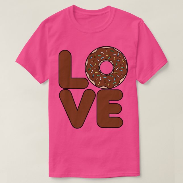 Love Doughnut Chocolate T-Shirt (Design Front)