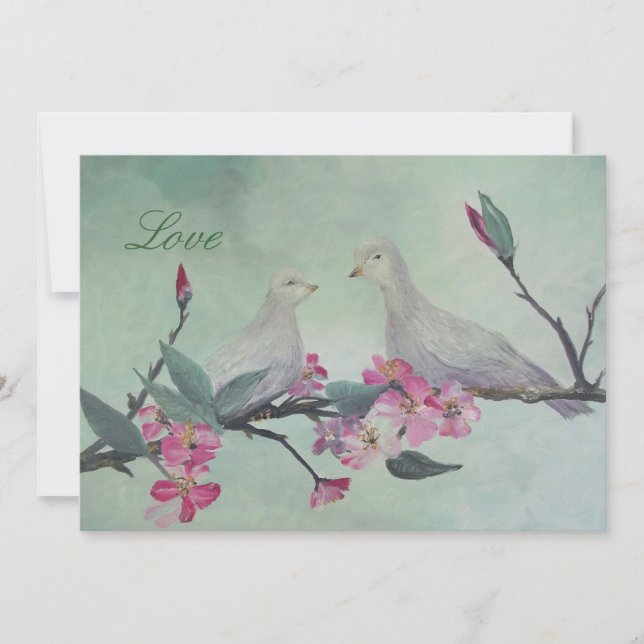 Love Dove Art Invitations (Front)