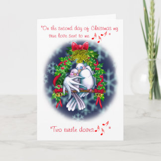 Love Doves Christmas version Holiday Card