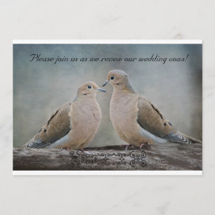 Love Doves Renewal of Wedding Vows Invitation