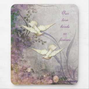 Love - Doves - Romantic - Forever Bond - Wedding Mouse Mat