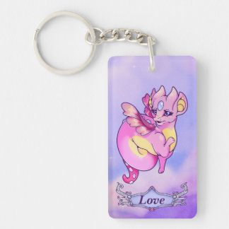 Love - Draginie affirmation keychain. Key Ring