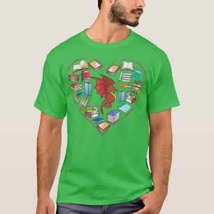 Love Dragon & Reading Book Dragon Book Lover Reade T-Shirt