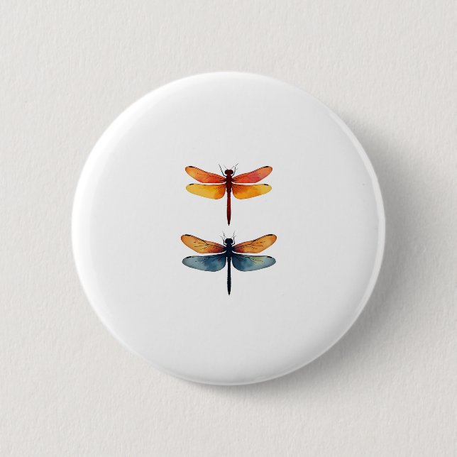 Love Dragonflies child small simple Minimalist Dra 6 Cm Round Badge (Front)