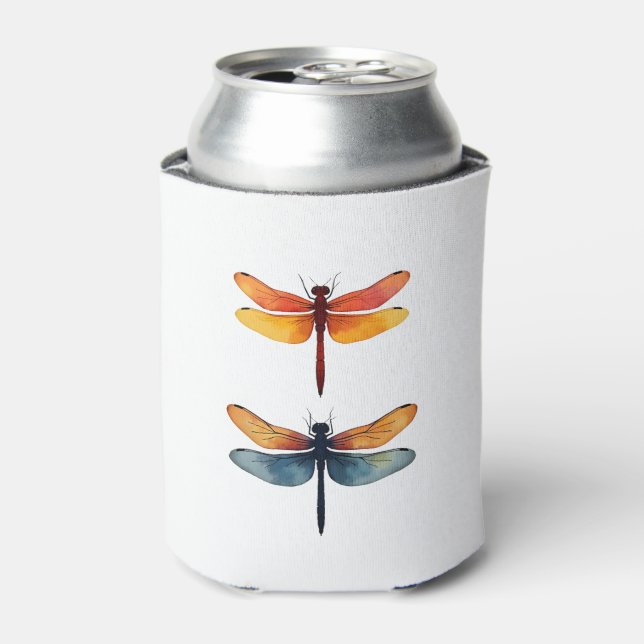 Love Dragonflies child small simple Minimalist Dra Can Cooler (Can Front)