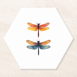 Love Dragonflies child small simple Minimalist Dra Paper Coaster