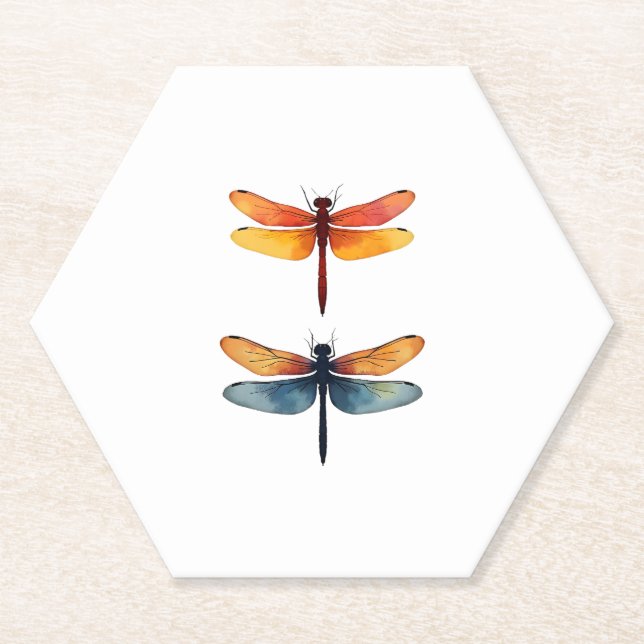 Love Dragonflies child small simple Minimalist Dra Paper Coaster (Front)
