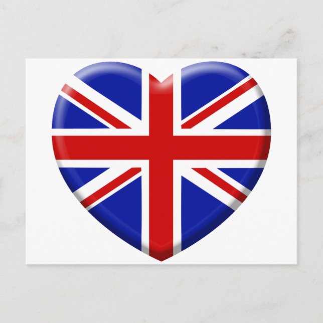love drapeau Angleterre Postcard (Front)