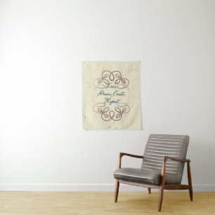 Love, Dream, Create, Repeat Folk design Tapestry