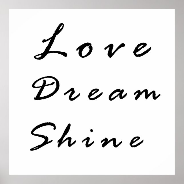 Love dream shine poster (Front)