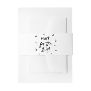 Love Dreams Motivational Quote Black White Wedding Invitation Belly Band
