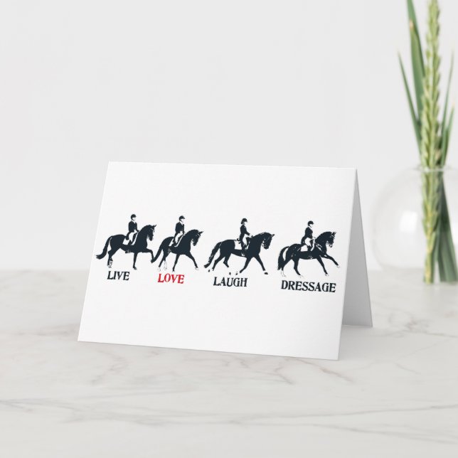 LOVE DRESSAGE Greeting Card (Front)