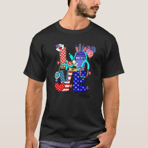 Love Dsp Life Stethoscope Fireworks Usa Flag 4th O T-Shirt