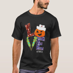 Love DSP Nurse Life Nurse Halloween Scary Pumpkin T-Shirt