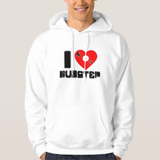 love dubstep vinyl heart hoodie