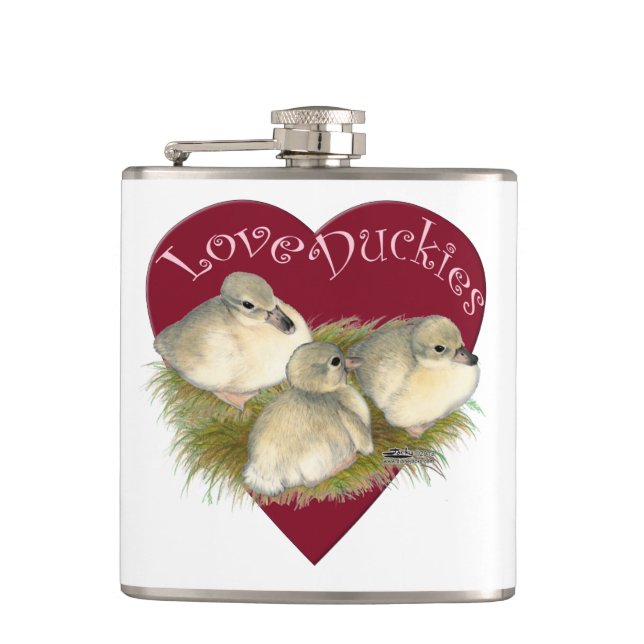 Love Duckies Hip Flask (Front)