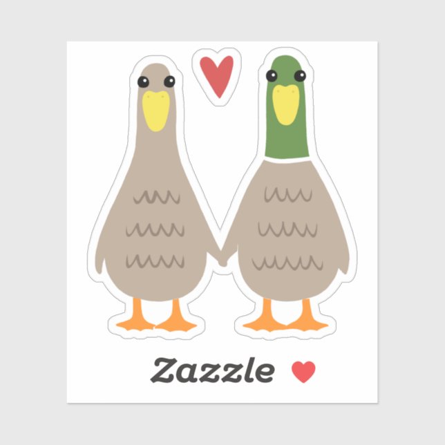 Love Ducks | Cute Couple Holding Hands w/ Heart (Sheet)