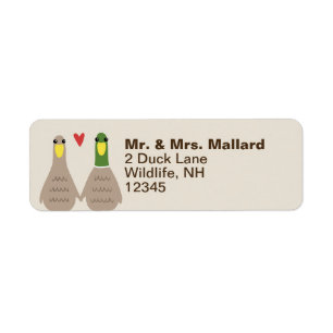 Love Ducks Return Address