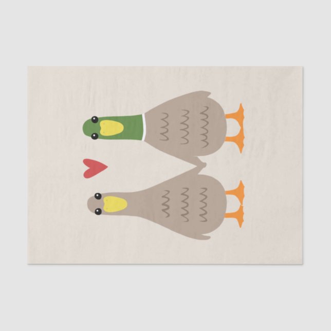 Love Ducks Tissue Paper (Front)