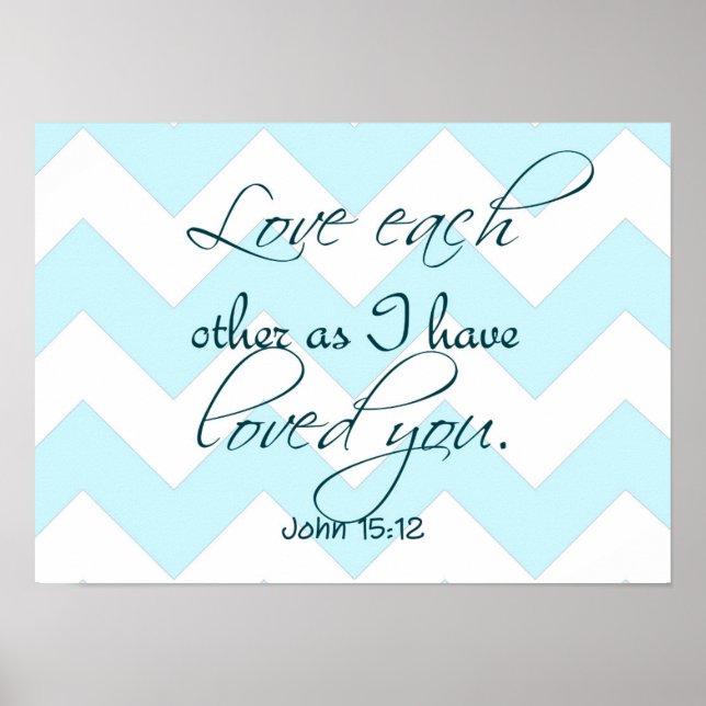 "Love each other as I have loved you" John 15:12 Poster (Front)
