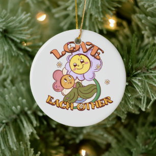 Love Each Other Ceramic Tree Decoration
