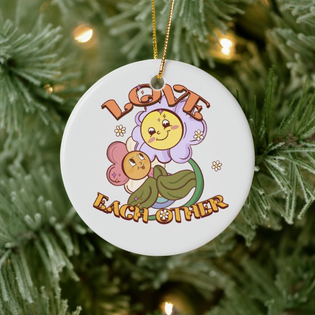 Love Each Other Ceramic Tree Decoration (Tree)
