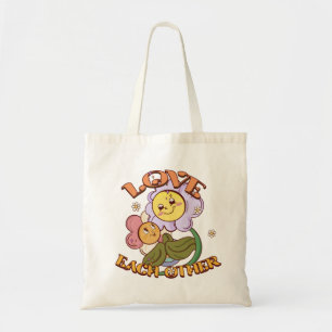 Love Each Other – Cute & Vibrant Flower Tote Bag
