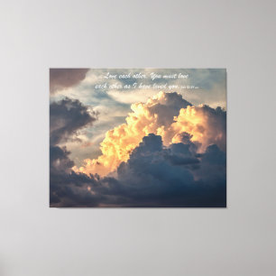 Love Each Other Thunderheads Canvas Print