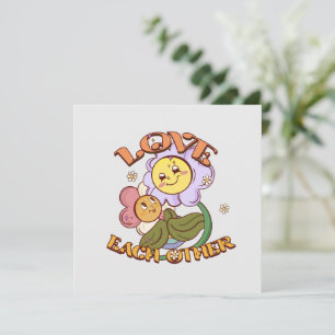 Love Each Other Whimsical Floral Design
