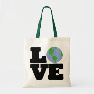 Love Earth (black text) Tote Bag