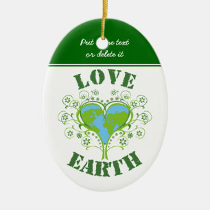 Love Earth Day Ceramic Tree Decoration