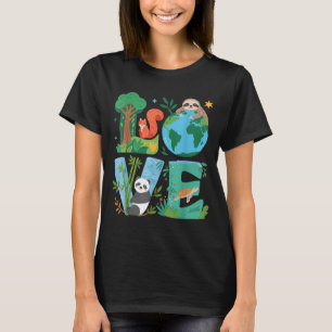 Love Earth Day Planet 2025 Anniversary Environment T-Shirt