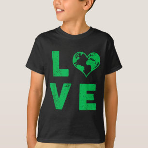 Love earth planet distressed environmental T-Shirt