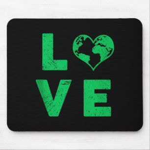 Love earth planet distressed environmental tank to mouse mat