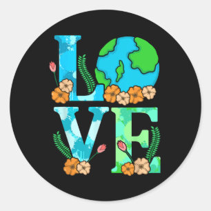 Love Earth Planet Save Earth's Day Graphic Classic Round Sticker