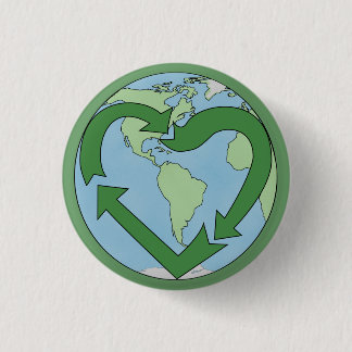 Love Earth, Recycle 3 Cm Round Badge
