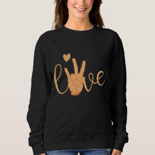 Love East Coast Love Eastside Hand Signal Hand Ges Sweatshirt