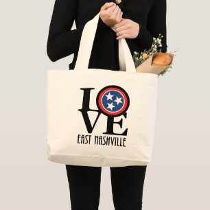 LOVE East Nashville Large Tote Bag