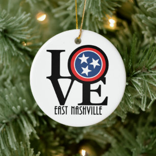 LOVE East Nashville Tennessee  Ceramic Tree Decoration
