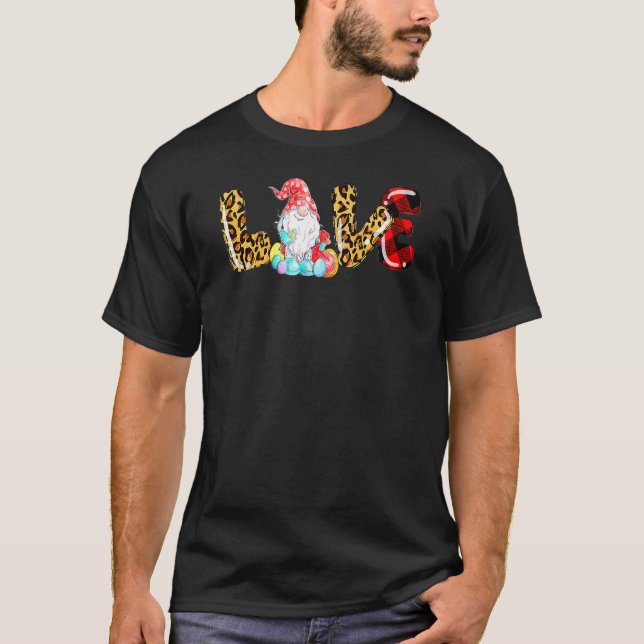 Love Easter Bunny Egg Gnome T-Shirt (Front)