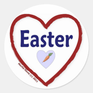 Love Easter Classic Round Sticker