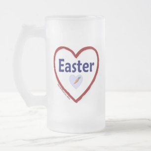 Love Easter Frosted Glass Beer Mug