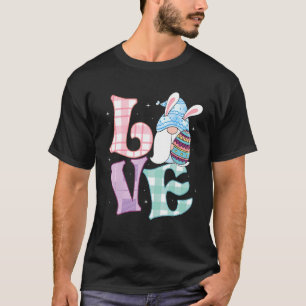 Love Easter Gnome Bunny Ears Lettering Buffalo G T-Shirt