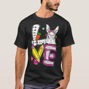 Love Easter Teacher Cute Bunny Face Happy Easter T T-Shirt