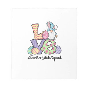 Love Easter Teacher's Aide Gnomes Teacher Easter 2 Notepad