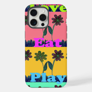 Love Eat Play Art Print iPhone 15 Pro Max Case