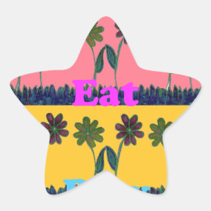 Love Eat Play Art Print Star Sticker