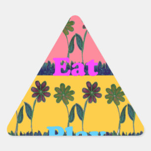 Love Eat Play Art Print Triangle Sticker